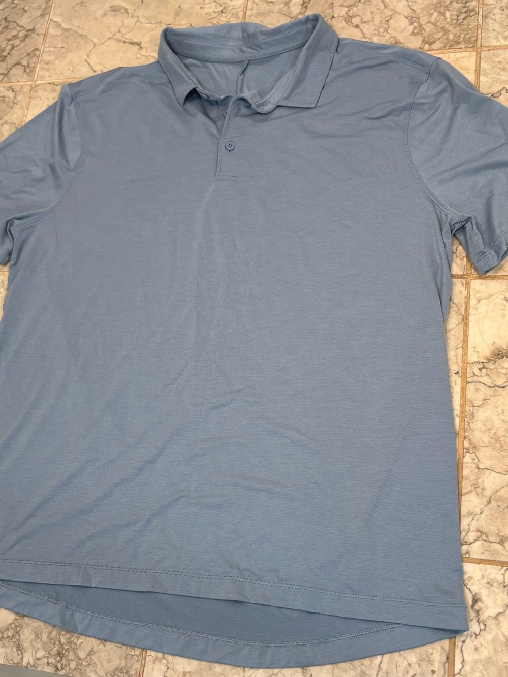LULULEMON Men's Short Sleeves 1/4 Button Strait Hem Polo Shirt Size XL